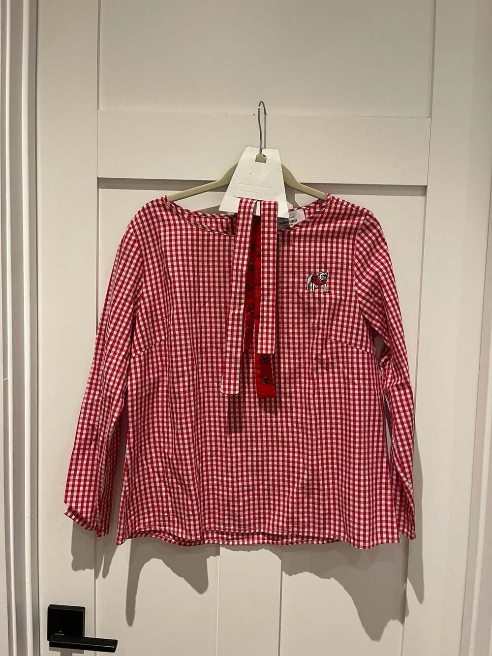 Emerson Street Clothing Co. Georgia Bulldogs Gingham  Blouse